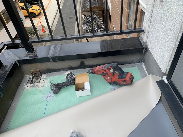 塩ビシート仮置き